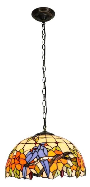 Brilagi - Tiffany vitrážový lustr na řetězu JUNGLE 1xE27/60W/230V pr. 40 cm