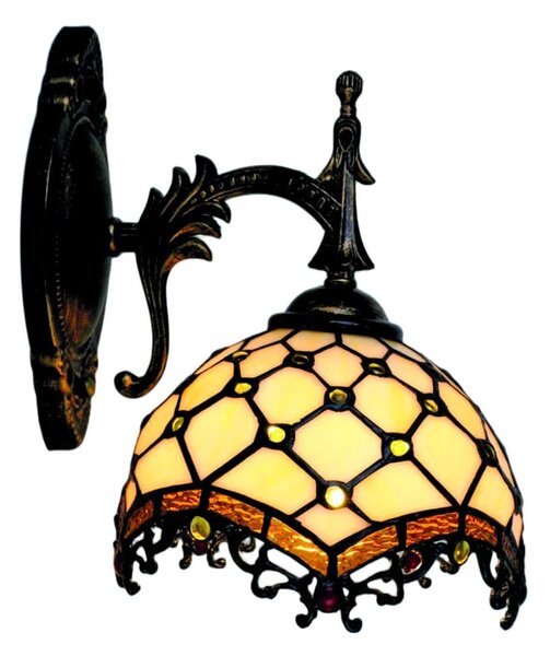 Brilagi - Tiffany vitrážová nástěnná lampa IVORY 1xE14/40W/230V