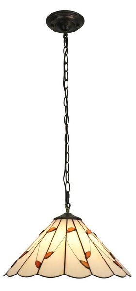 Brilagi - Tiffany vitrážový lustr na řetězu FOLIA 1xE27/60W/230V pr. 40 cm