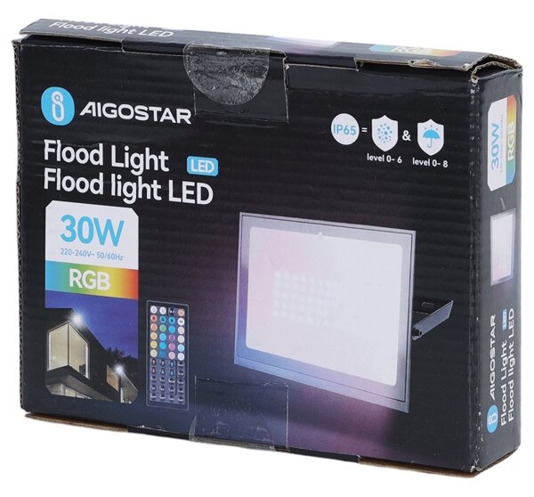 Aigostar - LED RGB Stmívatelný reflektor LED/30W/230V IP65 + DO