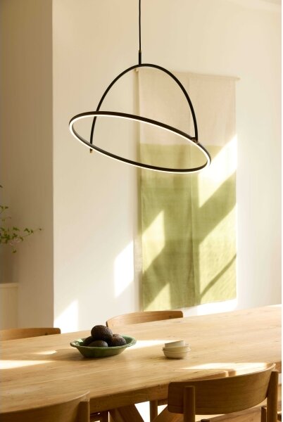 Halo Design 749546 - LED Stm. lustr na lanku TILT LED/40W/230V pr. 60 cm černá