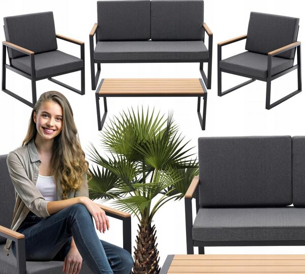 Zahradní nábytek v moderním stylu černé