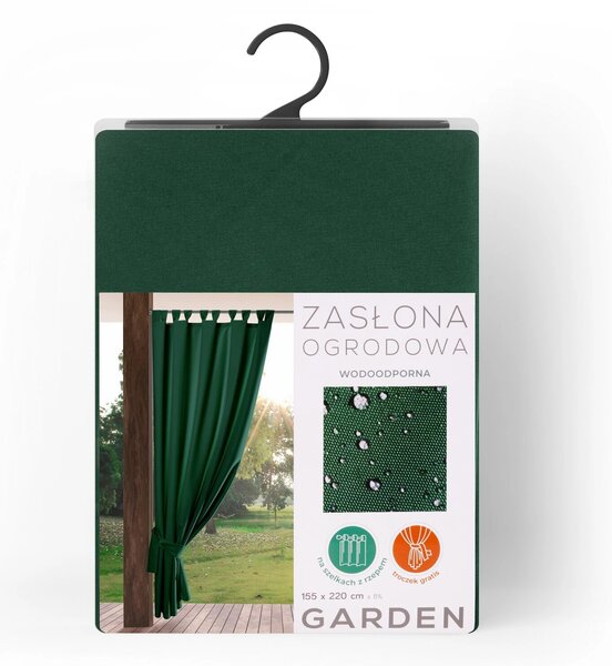ZAHRADNÍ VODĚODOLNÝ ZÁVĚS NA POUTKÁCH GARDEN 155X200 CM ZELENÁ