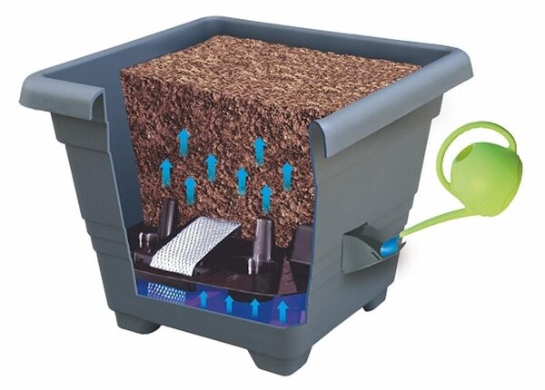 Plastia Květináč samozavlažovací BERGAMOT 50x50 terakota