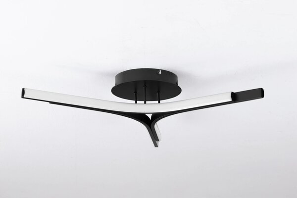 Nova Luce Černé kovové stropní LED světlo Nue 70 cm