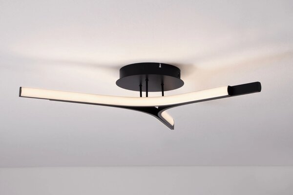 Nova Luce Černé kovové stropní LED světlo Nue 70 cm