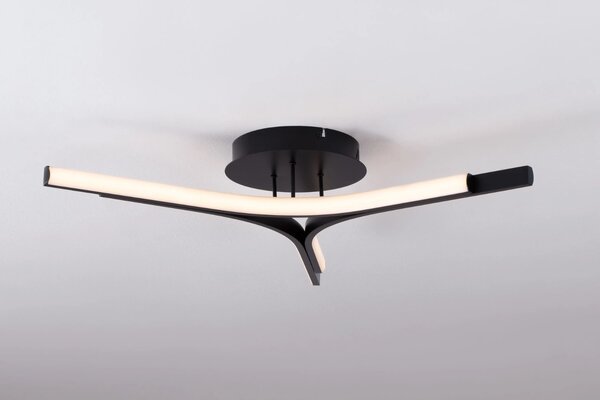 Nova Luce Černé kovové stropní LED světlo Nue 70 cm