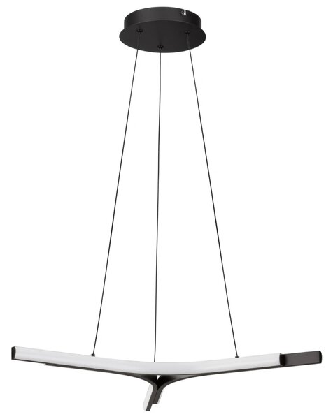 Nova Luce Černé kovové závěsné LED světlo Nue 70 cm