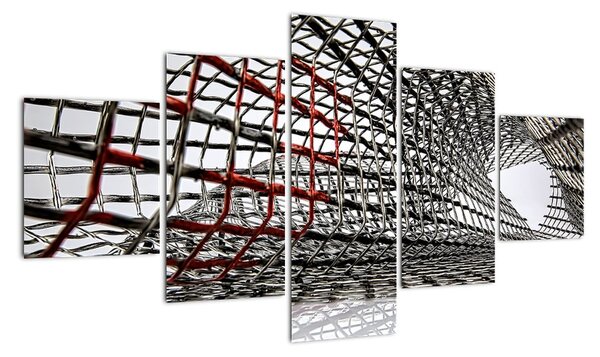 Obraz kovové mříže (125x70cm)