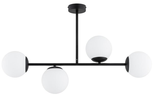 Lustr na tyči GLORIS 4xE14/10W/230V černá
