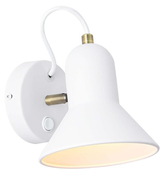Nástěnné bodové svítidlo ASTAMA 1xE27/40W/230V bílá/mosaz