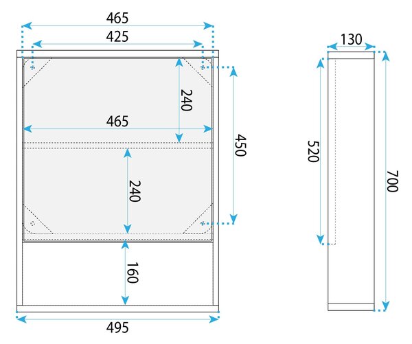 Sada koupelnového nábytku s umyvadlem Luno DB68-60 60CM