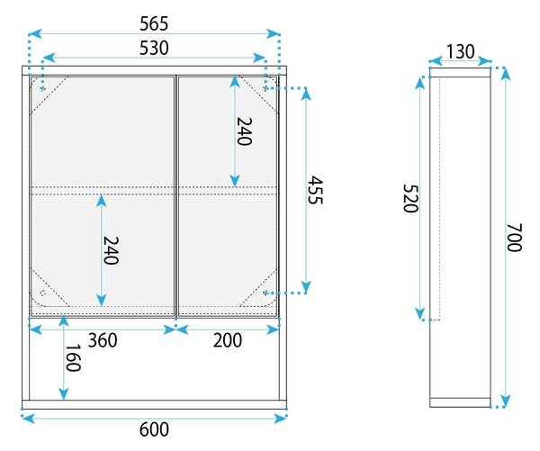 Sada koupelnového nábytku s umyvadlem Arvo DB66-70 70CM