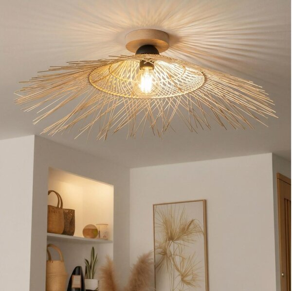 Brilagi - LED Přisazený lustr CERIA BOHO 1xE27/40W/230V pr. 70 cm bambus/dub