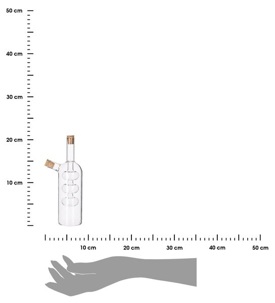 Skleněná karafa na olej a ocet Duo 220 ml/70 ml