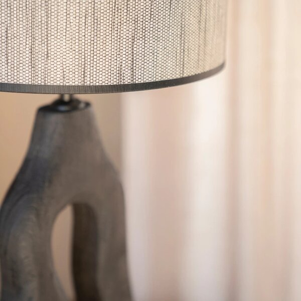 By-Boo Černá dřevěná stolní lampa Shiboo