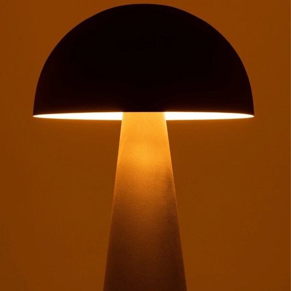 Černá kovová stojací lampa J-line Mushro 97,5 cm