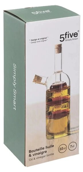 Skleněná karafa na olej a ocet Duo 220 ml/70 ml