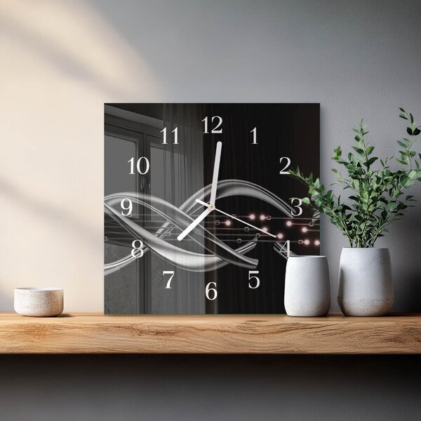 Skleněné hodiny Abstrakce zskb-30x30-00057380