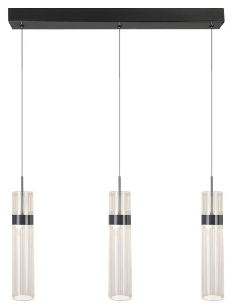 LED Lustr na lanku AMBIENTE 3xLED/6W/230V 3000/4000/6000K černá