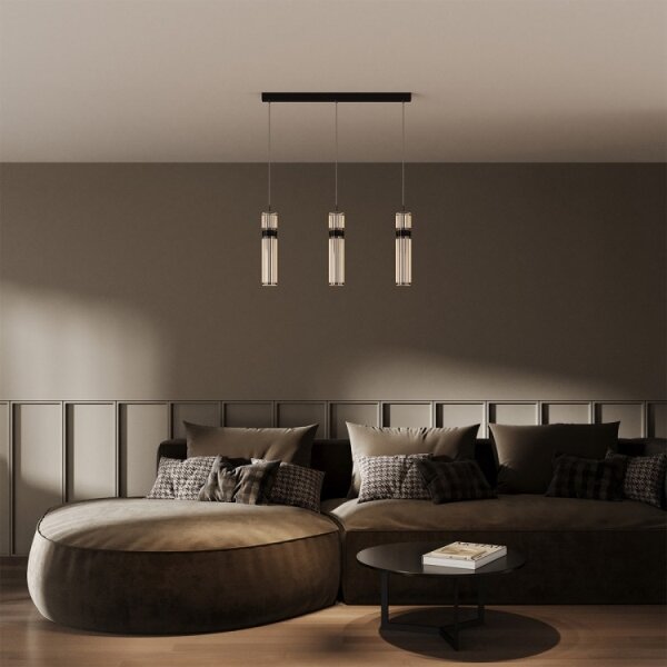 LED Lustr na lanku AMBIENTE 3xLED/6W/230V 3000/4000/6000K černá