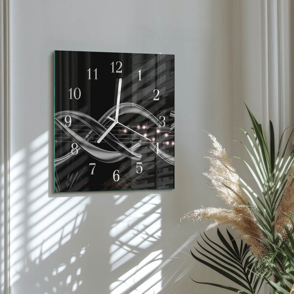 Skleněné hodiny Abstrakce zskb-30x30-00057380