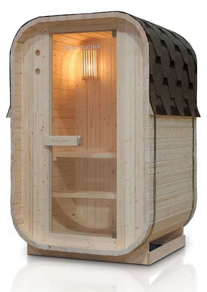 Čtvercová sudová sauna 120 x 128 x 194 cm