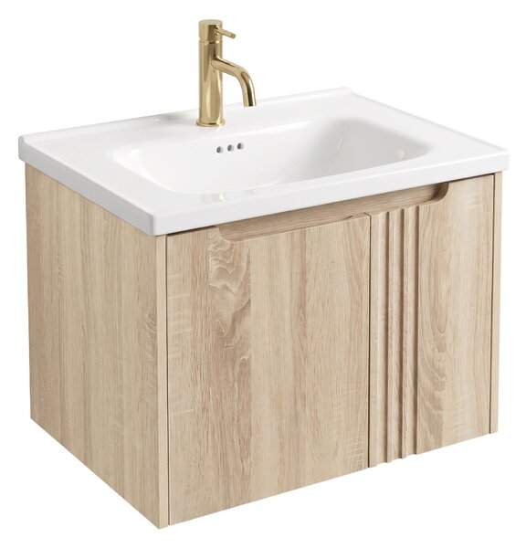 Koupelnová skříňka s umyvadlem Rea Rivo DB86-60L-3 Light 60cm