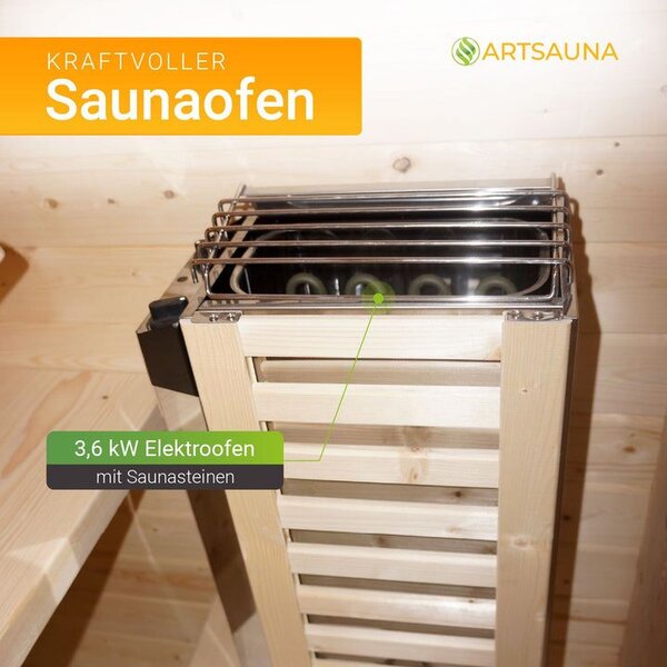 Čtvercová sudová sauna 120 x 128 x 194 cm