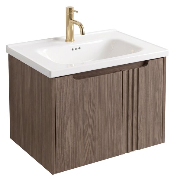 Koupelnová skříňka s umyvadlem Rea Rivo DB86-60L-1 Dark 60cm