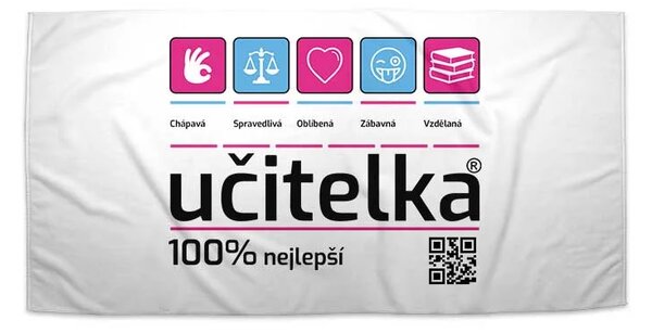 Sablio Ručník Učitelka - 30x50 cm