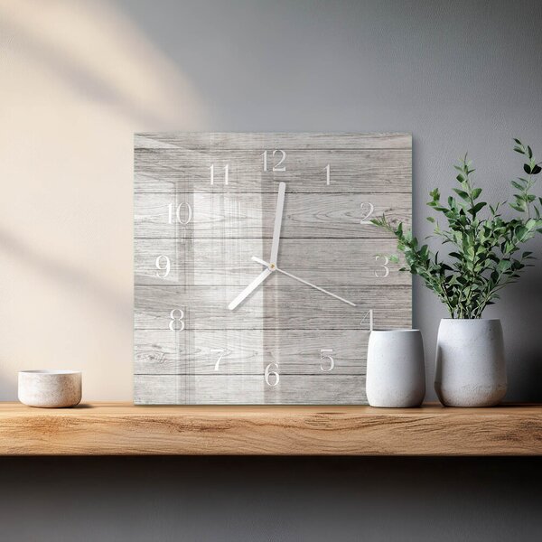 Skleněné hodiny Šedé desky zskb-30x30-00059906