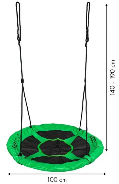 Zahradní houpačka EcoToys CUCKOO 100 cm zelená
