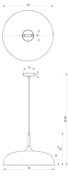 Závěsné svítidlo Lincoln, 1x zlaté/tmavě modré kovové stínítko, (fi 35cm), db/g
