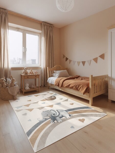 Villeroy & Boch, Dětský kusový koberec Villeroy & Boch Boho Kids 106305 Cream Multicolor, 120x170, bílá, dětský pokoj