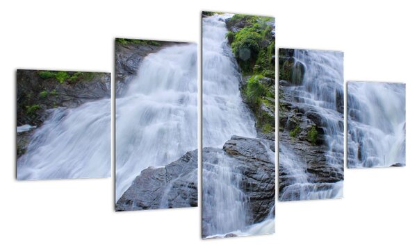 Obraz s vodopády na zeď (125x70cm)