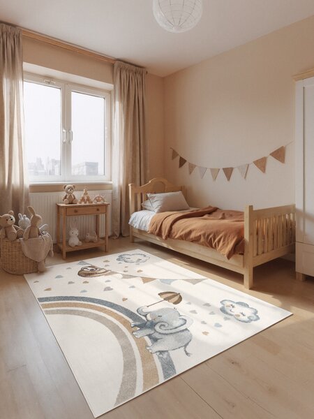 Villeroy & Boch, Dětský kusový koberec Villeroy & Boch Boho Kids 106306 Cream Multicolor, 120x170, bílá, vícebarevná, dětský pokoj
