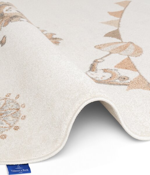Villeroy & Boch, Dětský kusový koberec Villeroy & Boch Boho Kids 106307 Cream Multicolor kruh, 160x160 (průměr) kruh, bílá, dětský pokoj