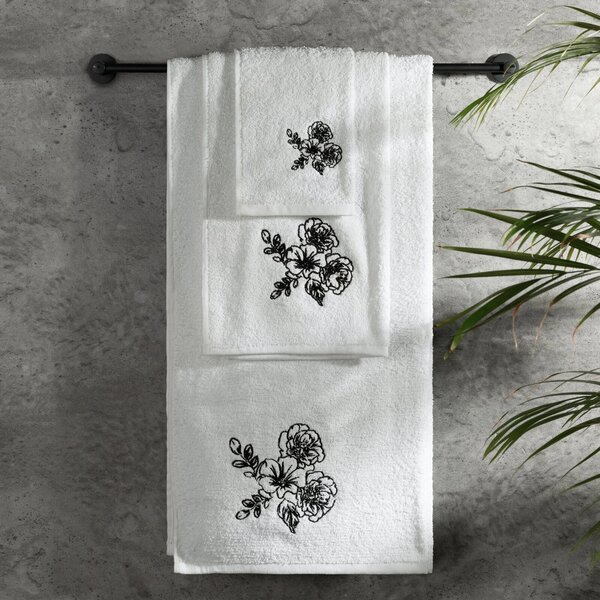 FROTÉ RUČNÍK MELANI SADA 1KS 30X50 CM, 1KS 50X90 CM, 1KS 70X140 CM BÍLÁ