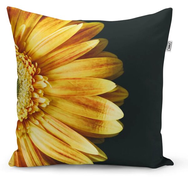 Sablio Polštář žlutá gerbera - 50x50 cm