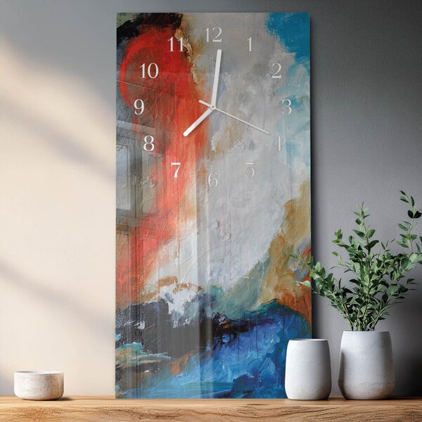 Skleněné hodiny vertikální Chaos zsppb-30x60-00089576