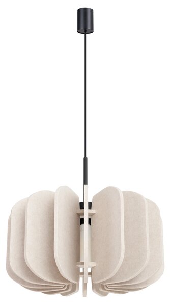 Závěsné svítidlo Mula, 1x béžové plstěné stínítko, (fi 45cm)