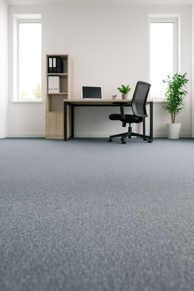 Tapibel, Metrážový koberec Cobalt SDN 64042 - AB světlý antracit, zátěžový, na míru, šíře 4m,5m, šedá, ab (mřížka), chodba / předsíň