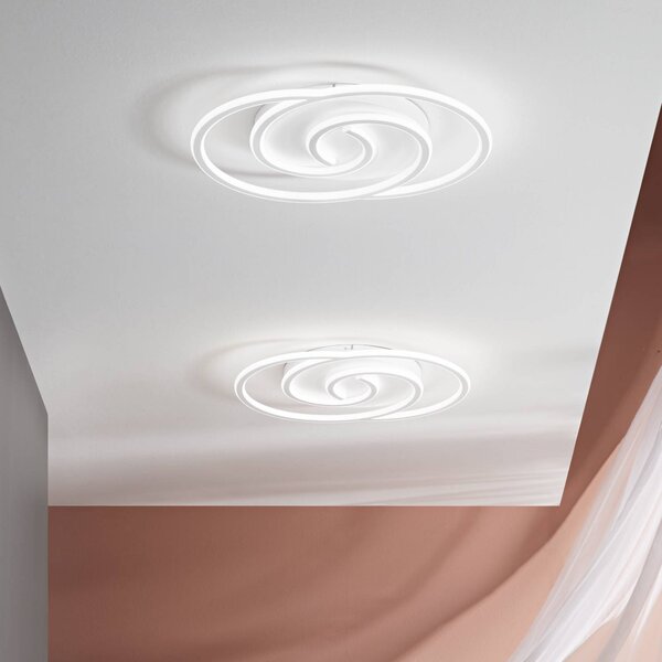 Luce Ambiente Design LED nástěnné světlo Cayman Ovale, bílá, výška 60 cm, kov,, Bílá / opál, Obývací pokoj / jídelna, kov, Moderní
