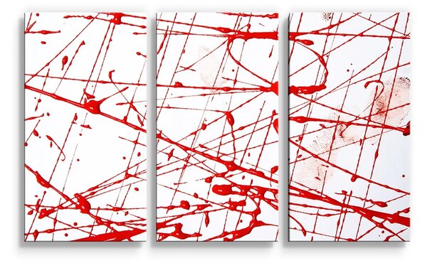 Sablio Obraz - 3-dílný Krvavé cákance - 120x80 cm