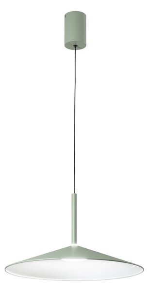 Luce Ambiente Design LED závěsné světlo Khan, zelená, Ø 48 cm, kov,, Zelená, Obývací pokoj / jídelna, kov, Moderní
