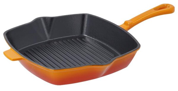 Silvercrest® Litinová grilovací pánev, Ø 24 cm (oranžová) (100392723002)