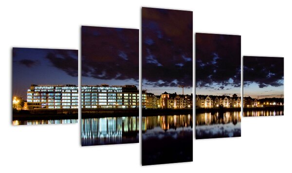 Noční město, obraz (125x70cm)
