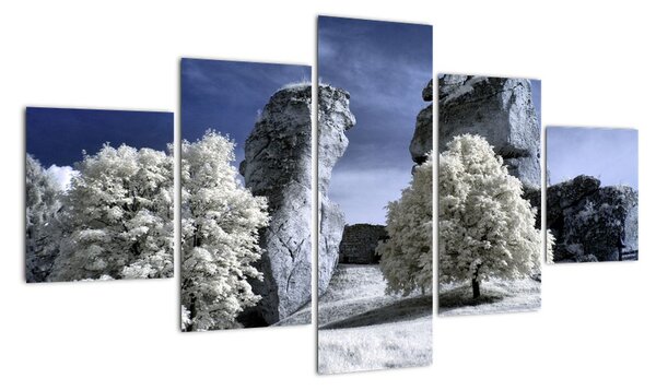 Zimní krajina - obraz do bytu (125x70cm)