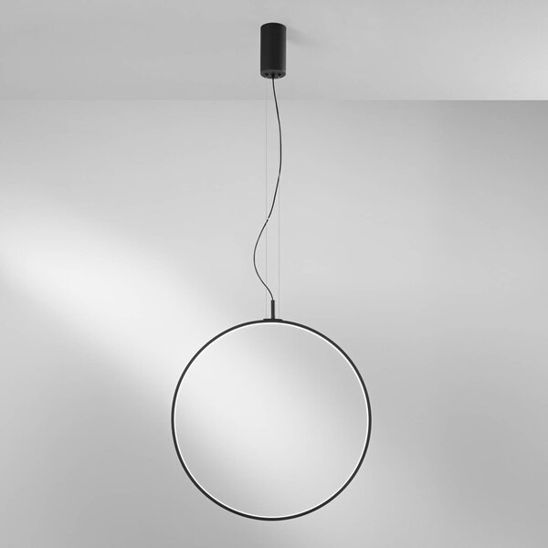 Luce Ambiente Design LED závěsné světlo Toorx, černá, Ø 60 cm, kov,, Černá, Obývací pokoj / jídelna, kov, Moderní